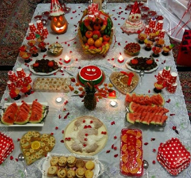 عکس سفره شب یلدا + ایده تزیین سفره شب یلدا لاکچری ⭐ دیدنگار عکس سفره شب یلدا + ایده تزیین سفره شب یلدا لاکچری ⭐ دیدنگار