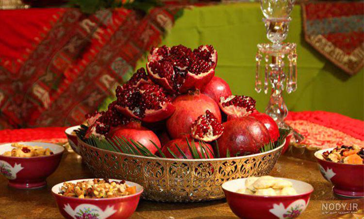 عکس سفره شب یلدا ساده و شیک عکس سفره شب یلدا ساده و شیک