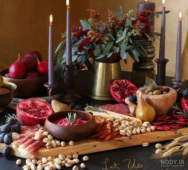 عکس سفره شب یلدا ساده و شیک عکس سفره شب یلدا ساده و شیک