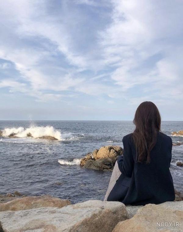 عکس فیک دخترانه کنار دریا