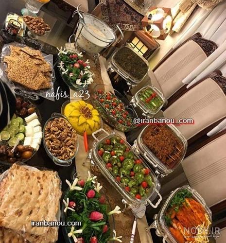 عکس هایی از تزیین سفره افطار ماه رمضان