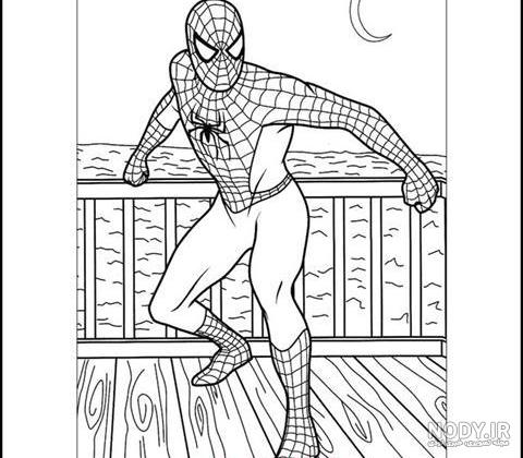 عکس کتاب رنگ آمیزی مرد عنکبوتی