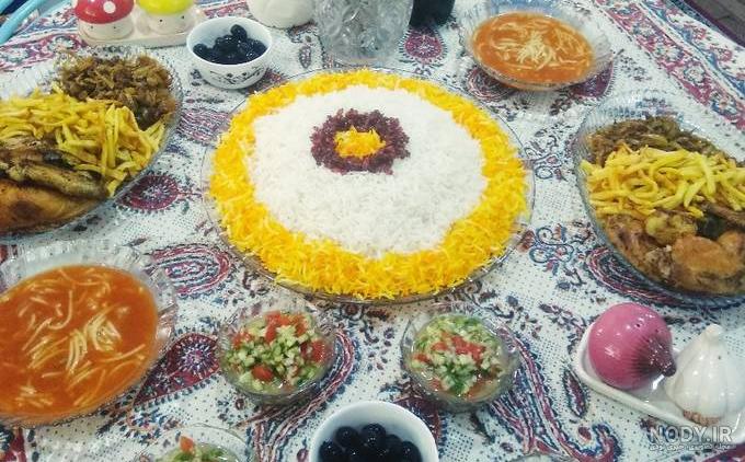 سفره افطاری و زرشک پلو با مرغ | سرآشپز پاپیون