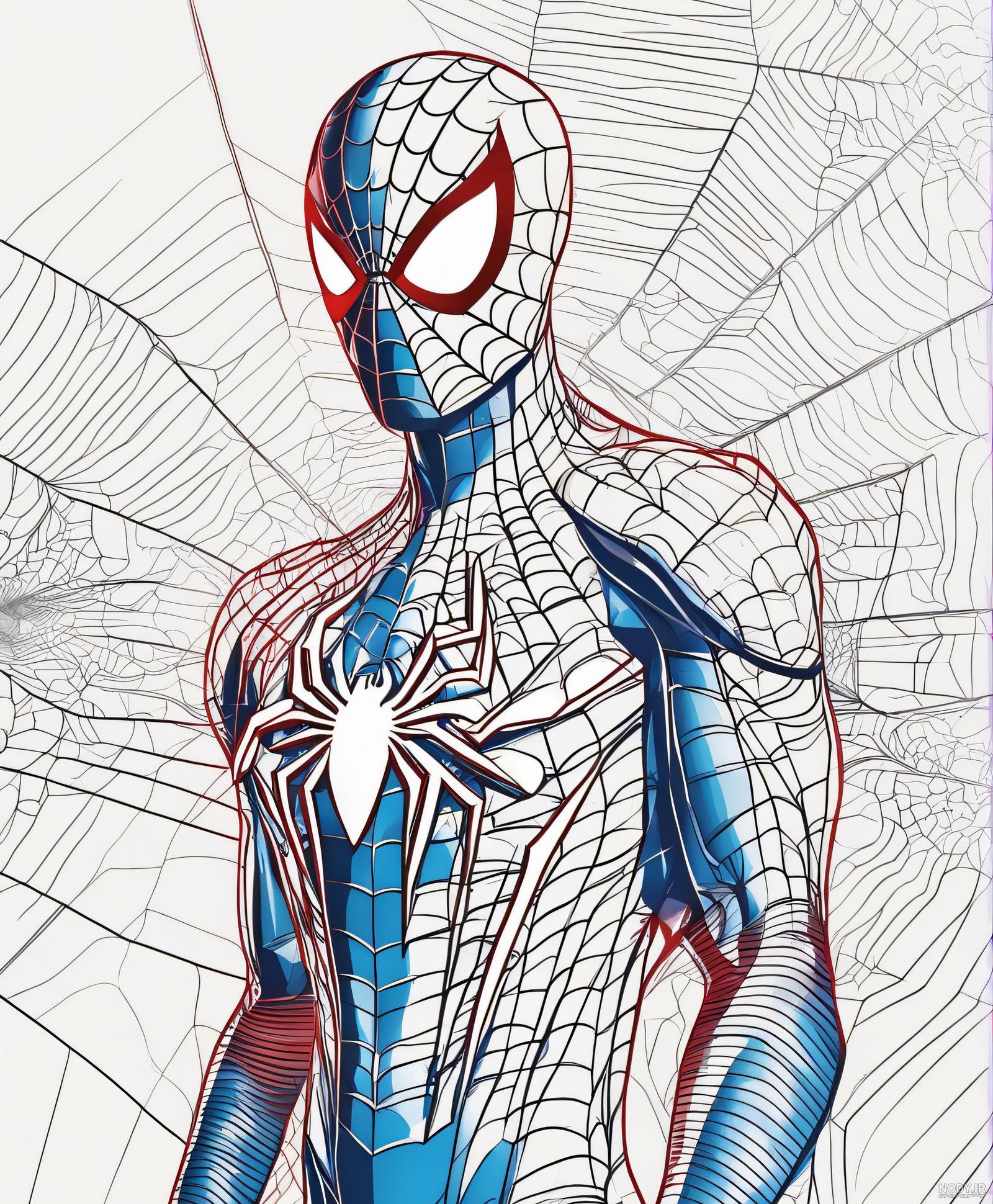 عکس مرد عنکبوتی جدید نقاشی