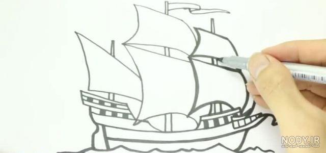 عکس نقاشی قایق ❤️ [ بهترین تصاویر ]