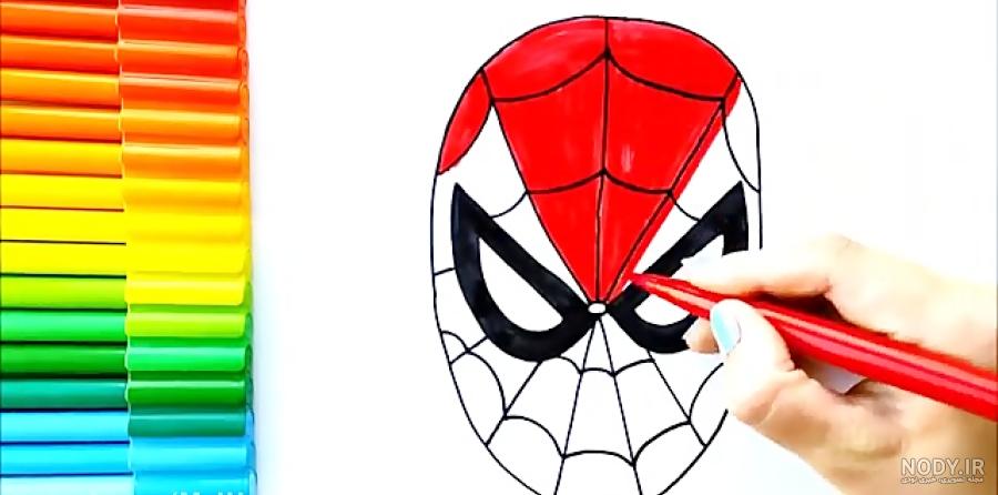 عکس نقاشی مرد عنکبوتی کودکانه