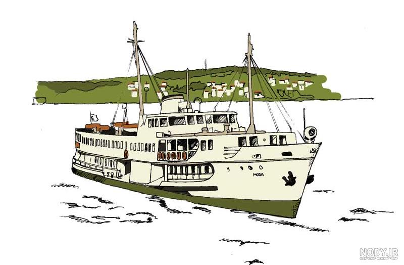 نقاشی قایق و کشتی برای کودکان با طرح های متفاوت و جالب