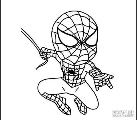 نقاشی مرد عنکبوتی با الگوهای زیبا و مناسب برای کودکان در سنین مختلف