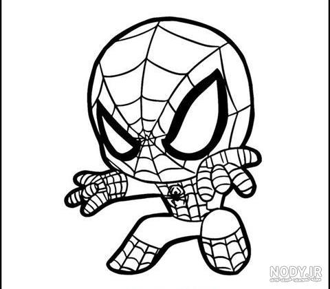 نقاشی مرد عنکبوتی کودکانه | نقاشی اسپایدرمن | وولک