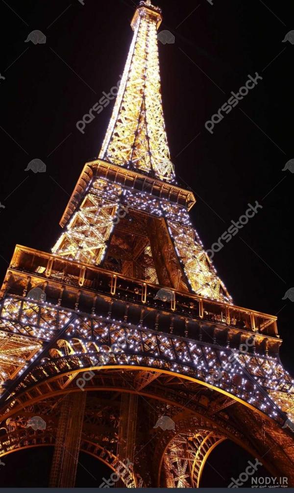 عکس برج ایفل در شب پاریس عکس برج ایفل در شب پاریس