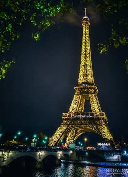 عکس برج ایفل واقعی در شب عکس برج ایفل واقعی در شب