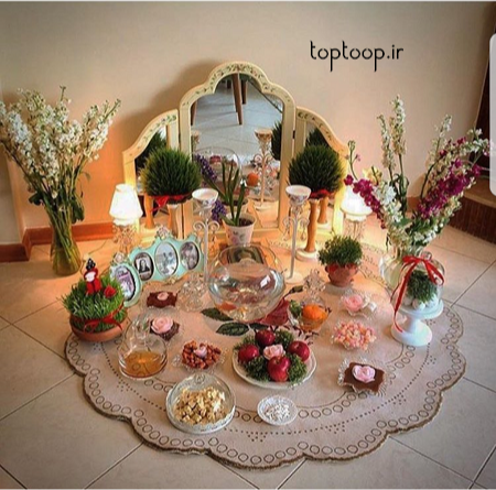 عکس سفره هفت سین | 120 ایده از بهترین سفره های 7سین نوروزی - دلبرانه