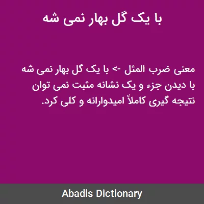 عکس ضرب المثل با یک گل بهار نمی شود - عکس نودی