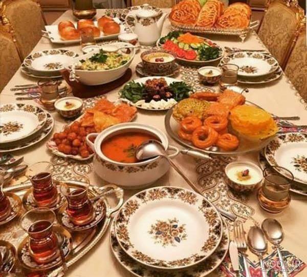 تزیین سفره غذا 1401 | تزیین سفره مهمانی | عکس سفره غذا ساده ...