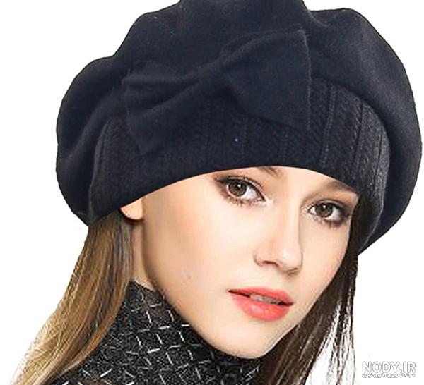 خرید کلاه برت فرانسوی زنانه و دخترانه/ بدون پرزدهی جنس مخمل بافتنی