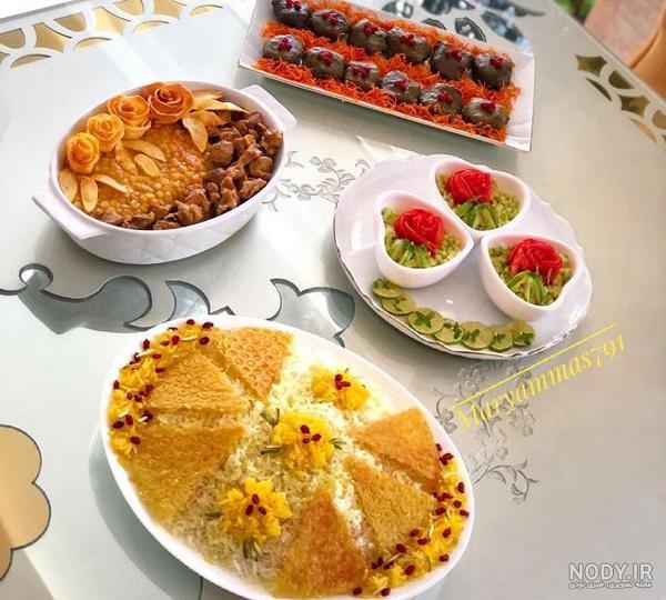 عکس زیبای سفره شب یلدا