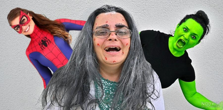 عکس مرد عنکبوتی با زنش