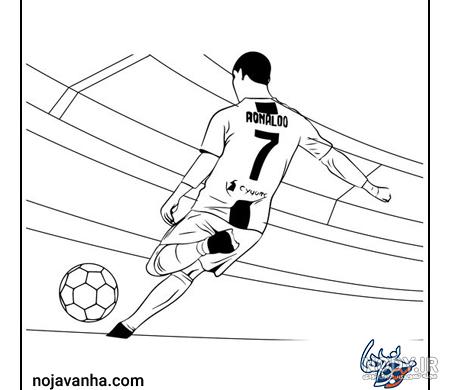 عکس نقاشی فوتبالی ساده