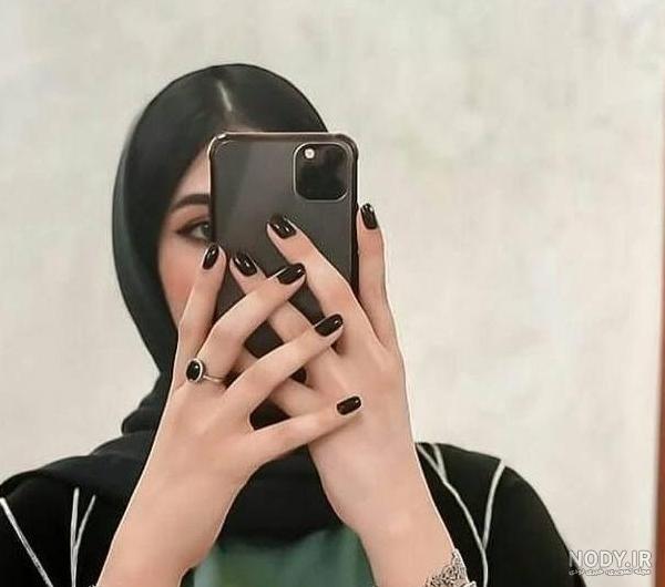 عکس پروفایل سلفی دختر زیبا با گربه اش در آینه با کیفیت بالا