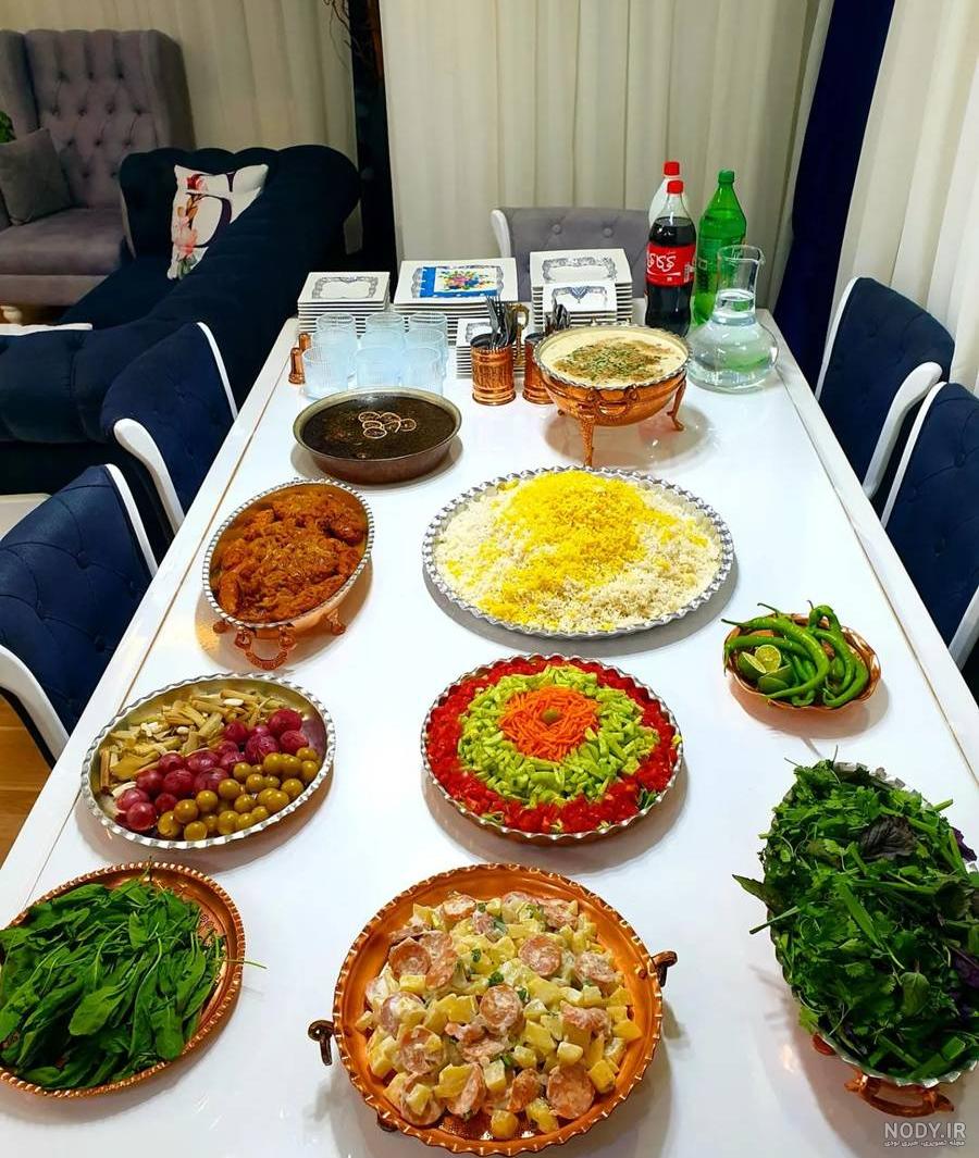 عکس یه سفره شام باکلاس