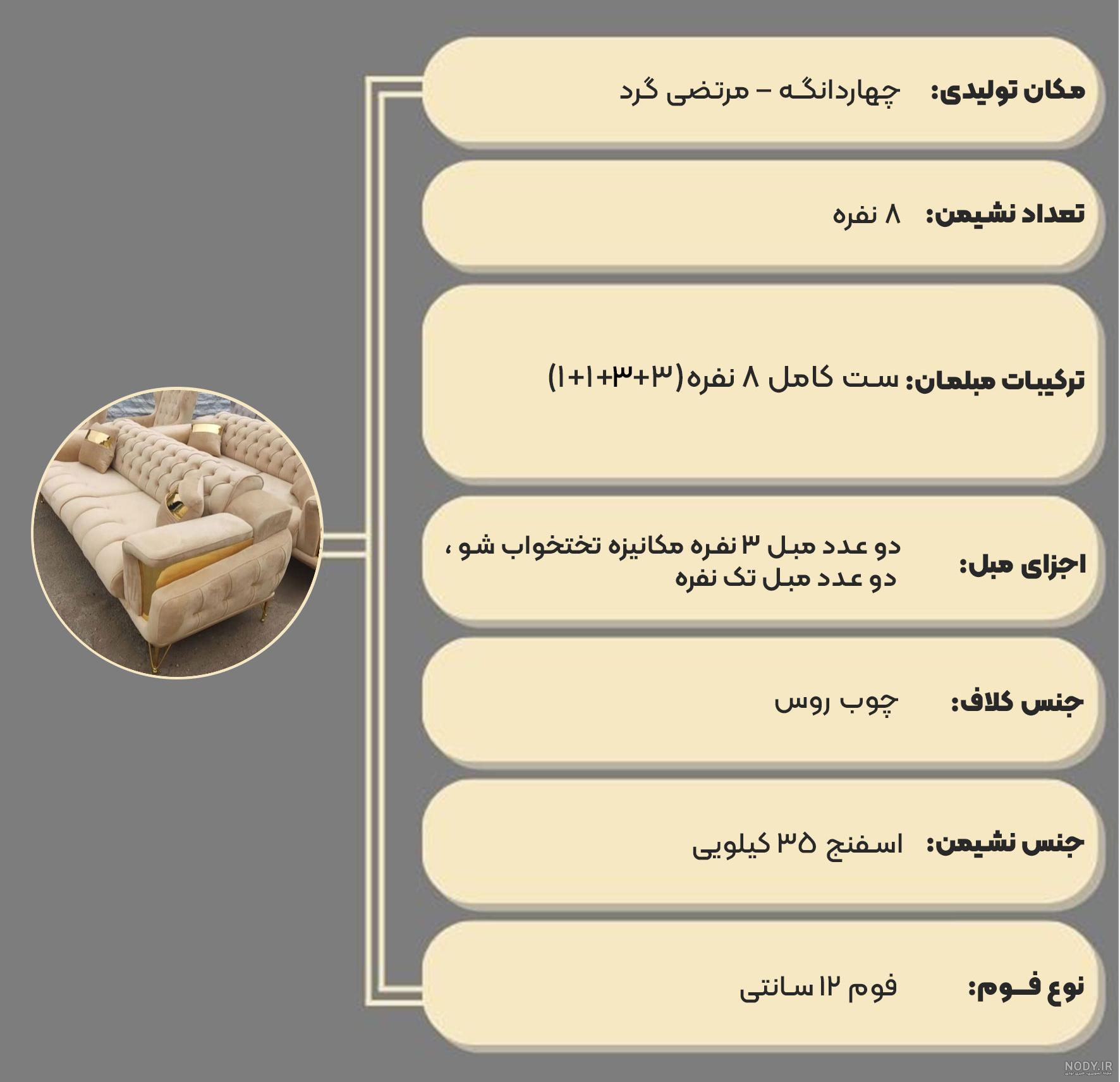 مبل راحتی چستر مدل ماهور 8 نفره مبل راحتی چستر مدل ماهور 8 نفره