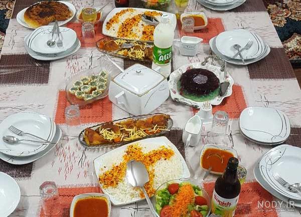 عکس سفره های شام مهمانی