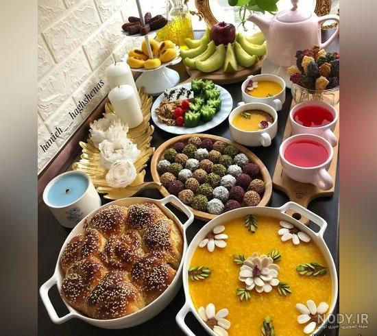عکس سفره غذا مهمانی