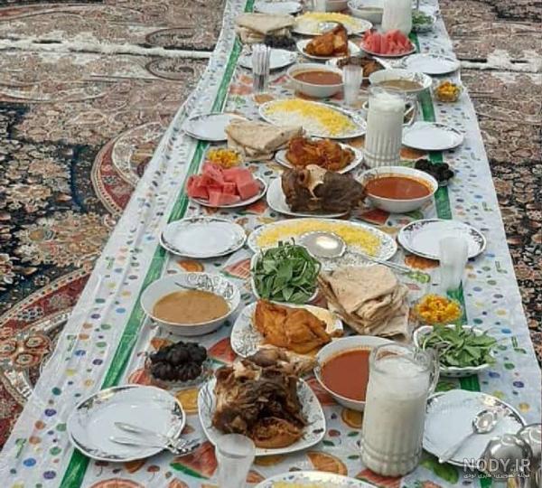 عکس سفره مهمانی افطار