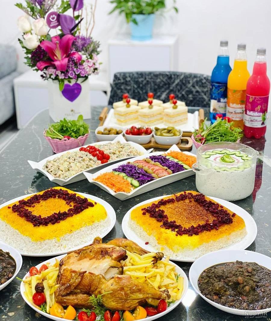 عکس سفره مهمانی خدا