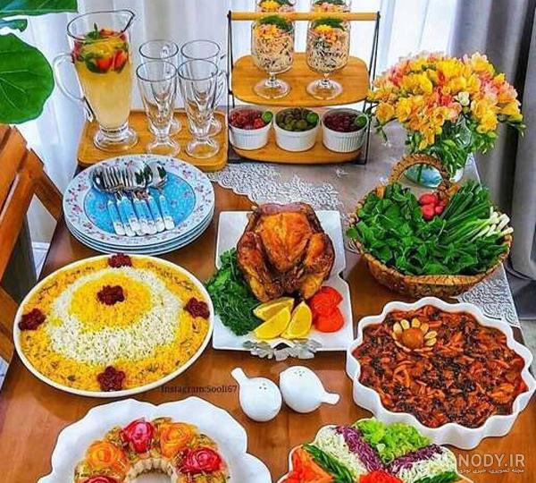 عکس سفره مهمانی ساده