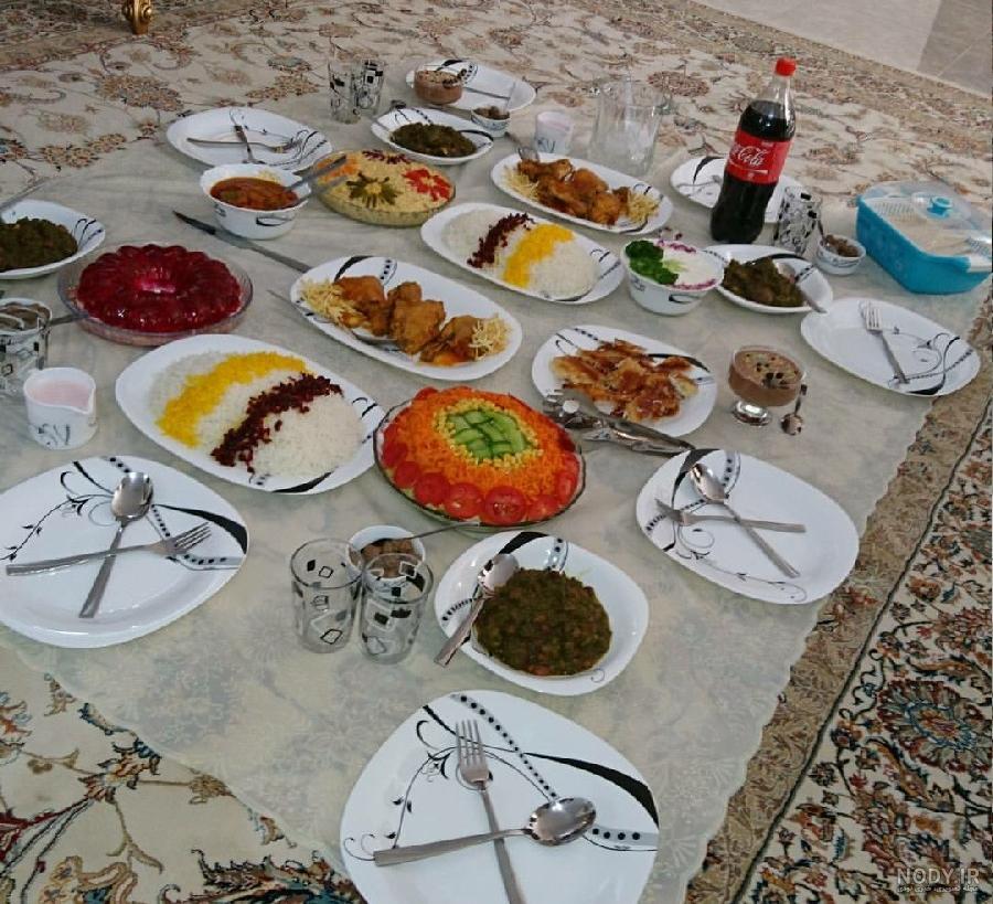 عکس سفره ی شام ایرانی