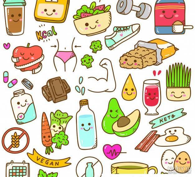عکس نقاشی غذای سالم عکس نقاشی غذای سالم
