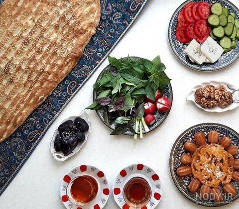 عکس سفره ساده افطاری