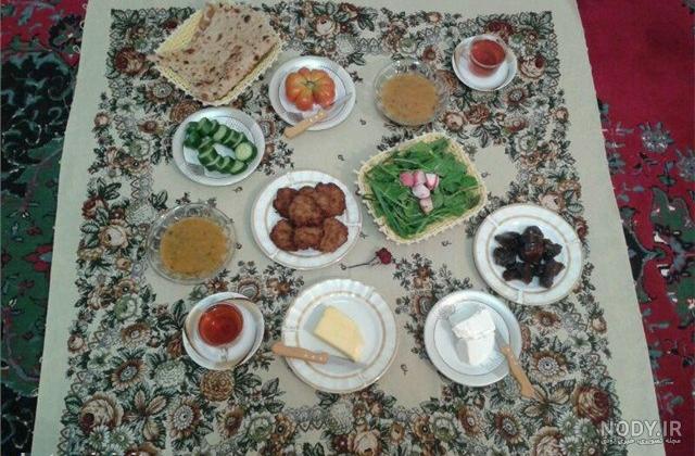 عکس سفره ساده سحری