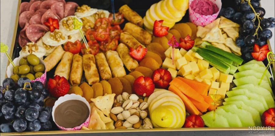 تزیین میز مزه 1402 | تزیین میز مزه با برگ | تزیین میز مزه ساده ...