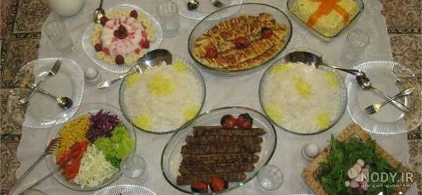 عکس سفره شام ساده