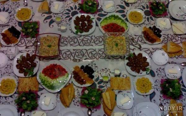 عکس سفره شام ساده