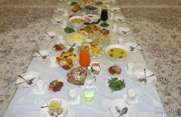 عکس سفره شام ساده