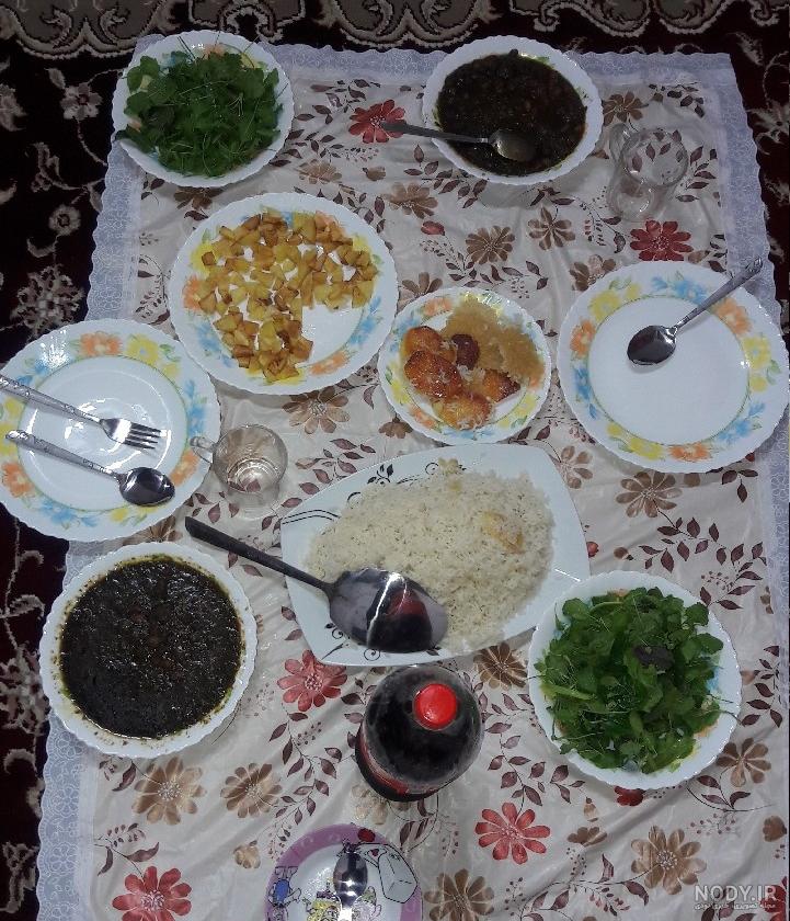 عکس سفره ناهار ساده