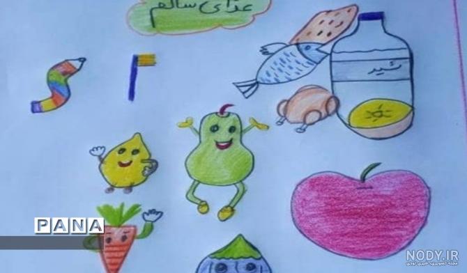 عکس نقاشی غذای سالم - عکس نودی عکس نقاشی غذای سالم - عکس نودی