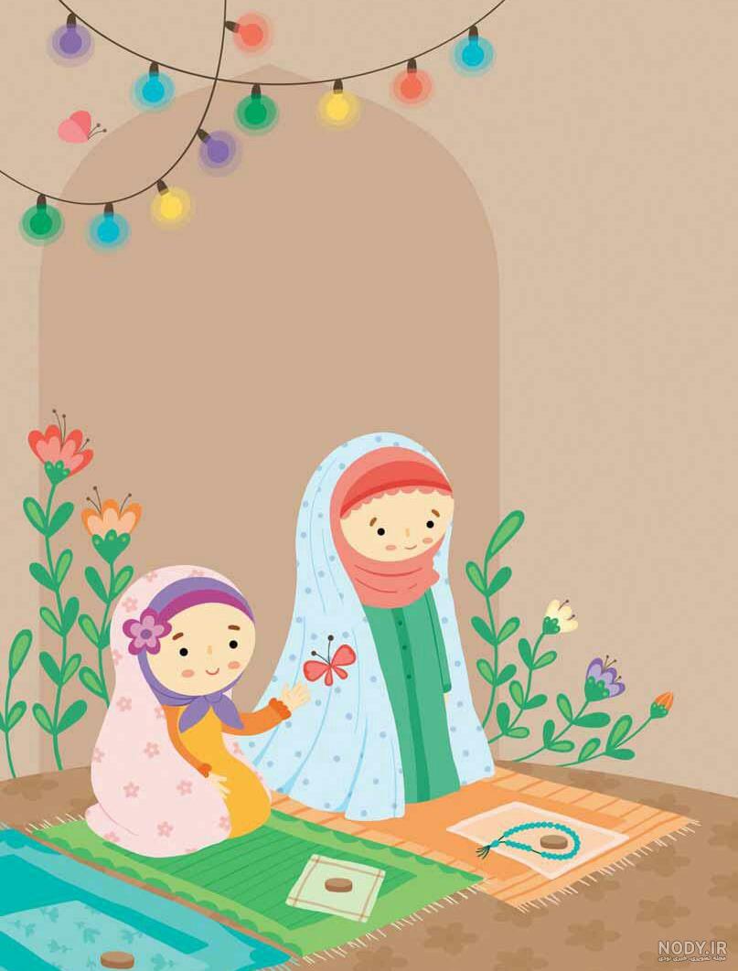40 عکس کارتونی و کیوت ماه رمضان و عید فطر