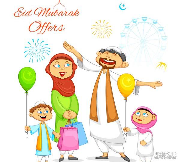 40 عکس کارتونی و کیوت ماه رمضان و عید فطر