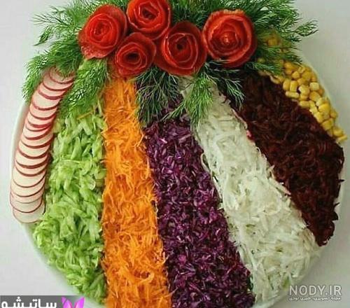 تزیین سالاد فصل | 110 مدل تزیین جدید و به درد بخور سالاد کاهو ...
