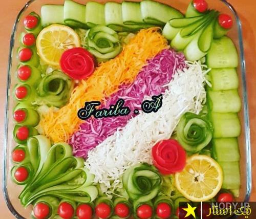 تزیین سالاد فصل | 110 مدل تزیین جدید و به درد بخور سالاد کاهو ...