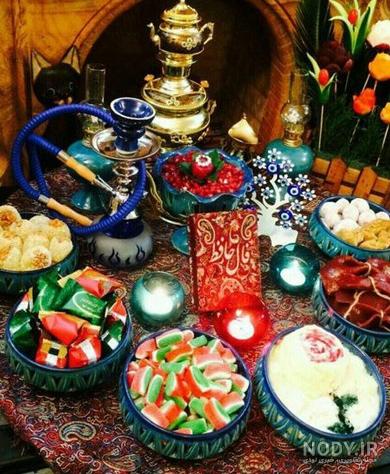 عکس سفره یلدا سنتی