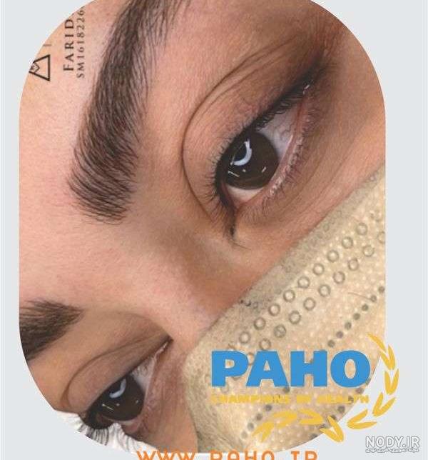 عکس تاتو بن مژه بالای چشم