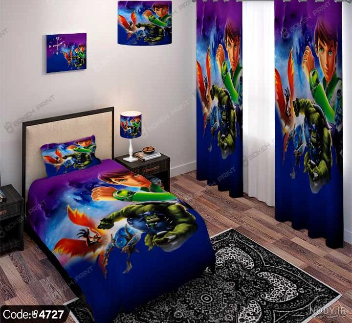 روتختی یک نفره سه بعدی طرح ben10 کد BD521 چهار تکه | لحاف دوختدار روتختی یک نفره سه بعدی طرح ben10 کد BD521 چهار تکه | لحاف دوختدار