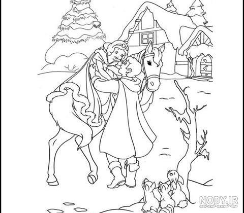 عکس سفید برفی برای نقاشی - کامل (مولیزی)