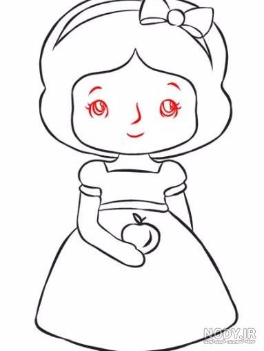 عکس نقاشی آسان سفید برفی
