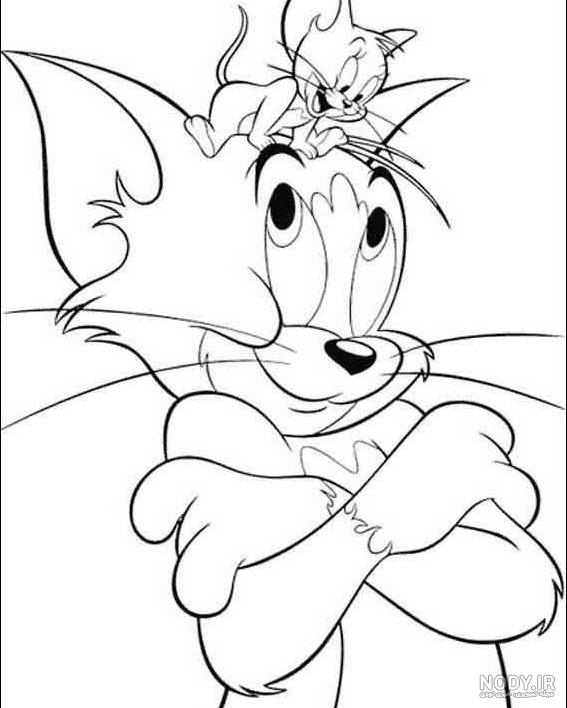 50 نقاشی تام و جری (Tom & Jerry) برای رنگ آمیزی کودکان